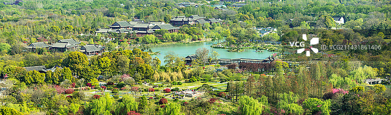 扬州大明寺栖灵塔俯拍图片素材