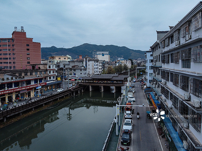柘荣县 龙溪 文昌南路 仙屿公园 河滨西路 图书馆 航拍图片素材