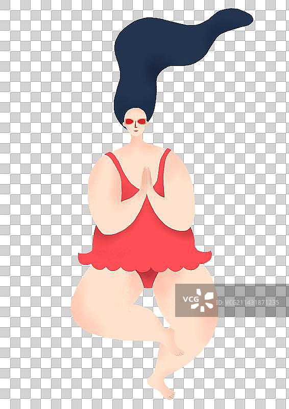 泳池女图片素材