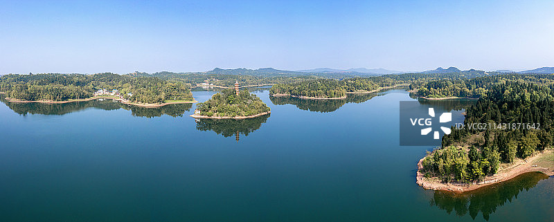 四川岳池县翠湖风光图片素材