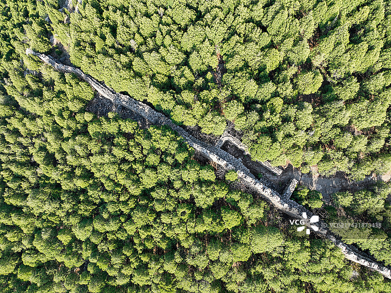 航拍长清大峰山齐长城旅游区图片素材