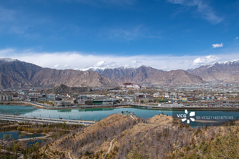 西藏拉萨城市风光图片素材
