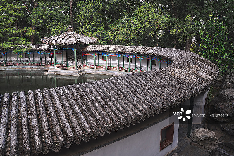 北京 香山公园 见心斋图片素材