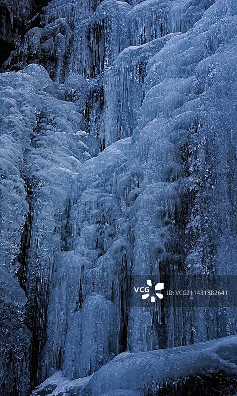 青岛北九水冰瀑图片素材