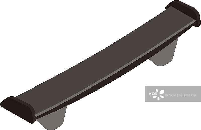 后扰流板2.5D构图图片素材