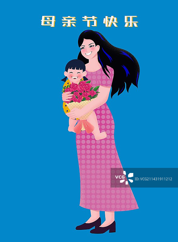 母亲节节日插画海报图片素材