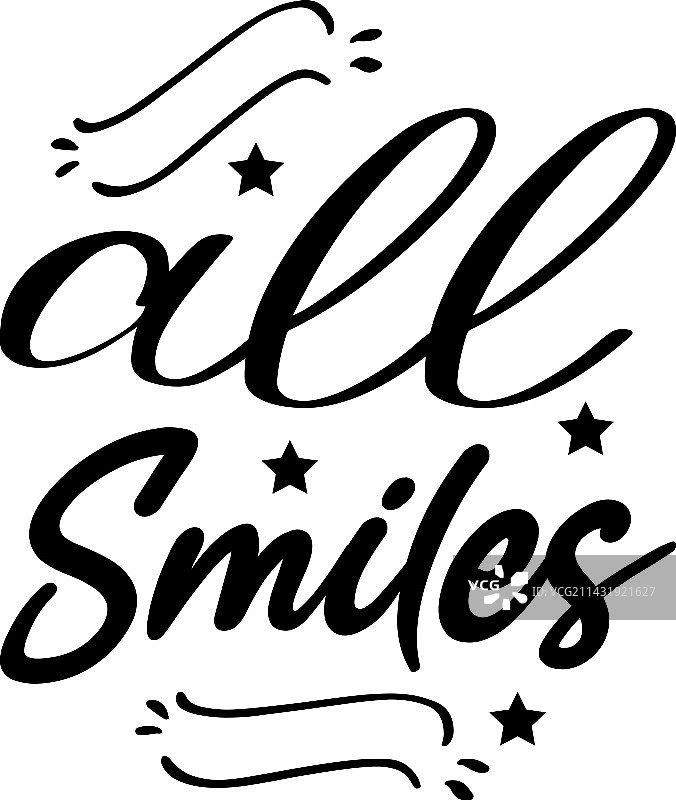 灿烂的笑容黑色字母引言图片素材