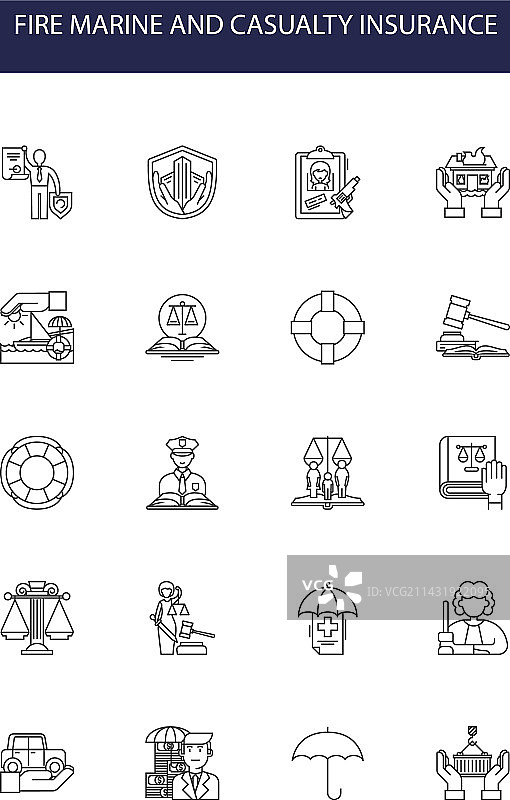 火灾、船舶及意外保险险种图片素材