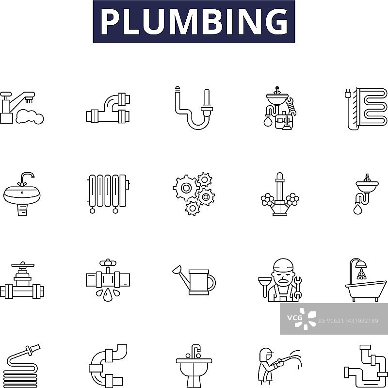 管道线路图标和泄漏标志图片素材