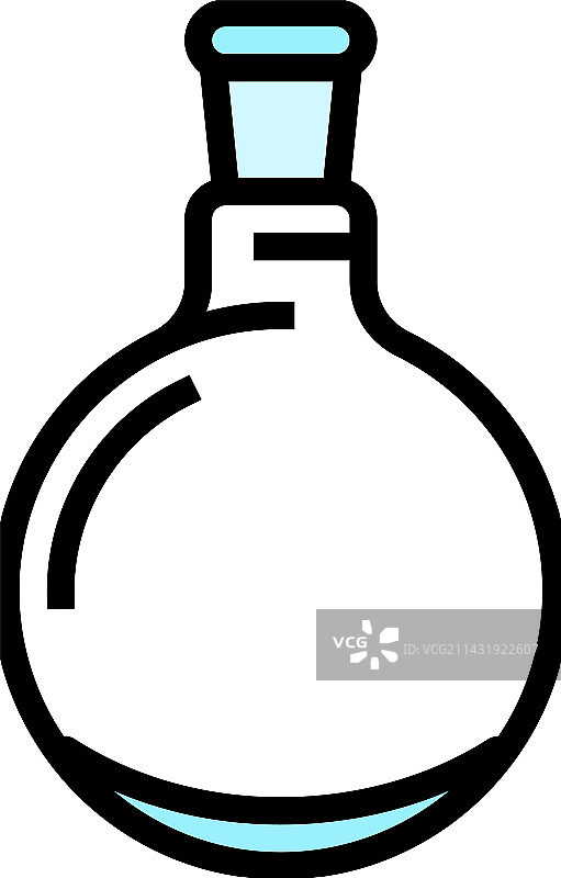圆底烧瓶化学玻璃器皿实验室颜色图片素材