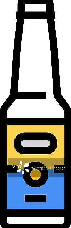 啤酒杯瓶彩色图标图片素材