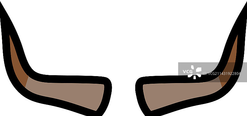 牛角动物彩色图标图片素材