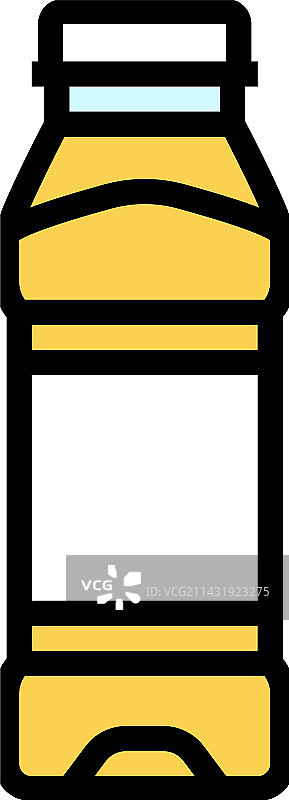 空果汁塑料瓶彩色图标图片素材