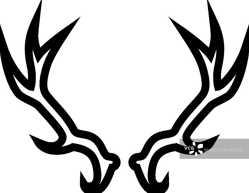 小鹿野生动物线条图标图片素材