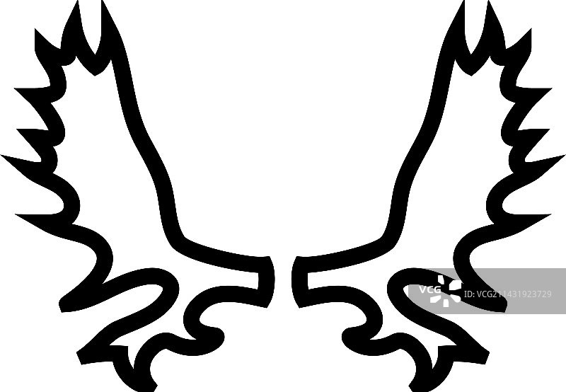 麋鹿角动物线形图标图片素材