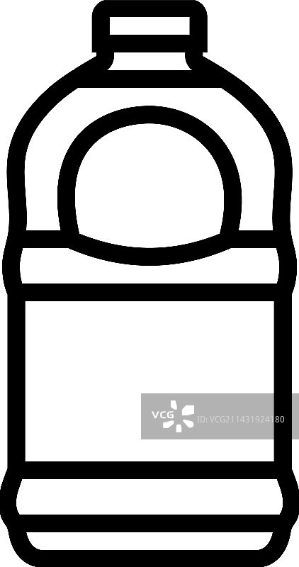 果汁塑料瓶回收线性图标图片素材