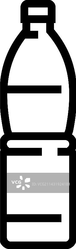 瓶装饮用水线性图标图片素材