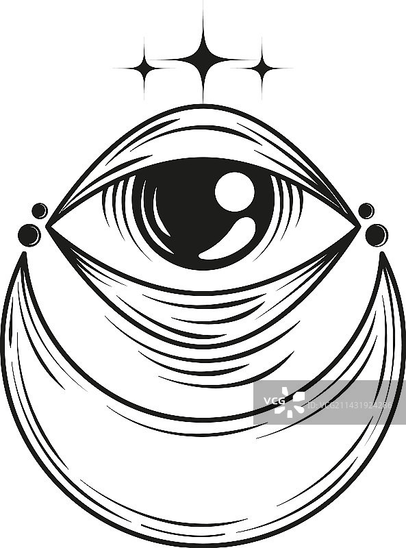 极简眼球纹身图片素材