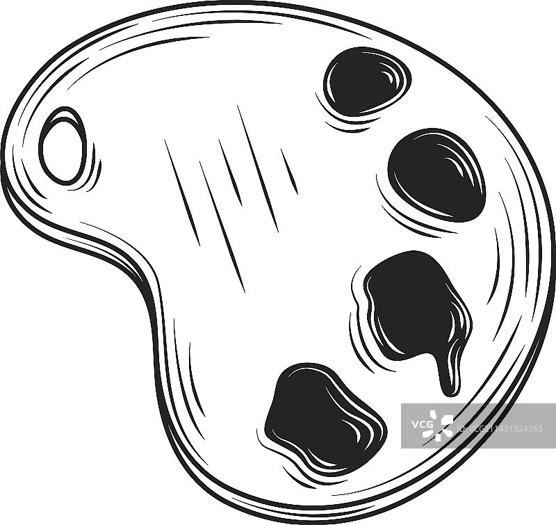 水彩调色板艺术涂鸦图片素材