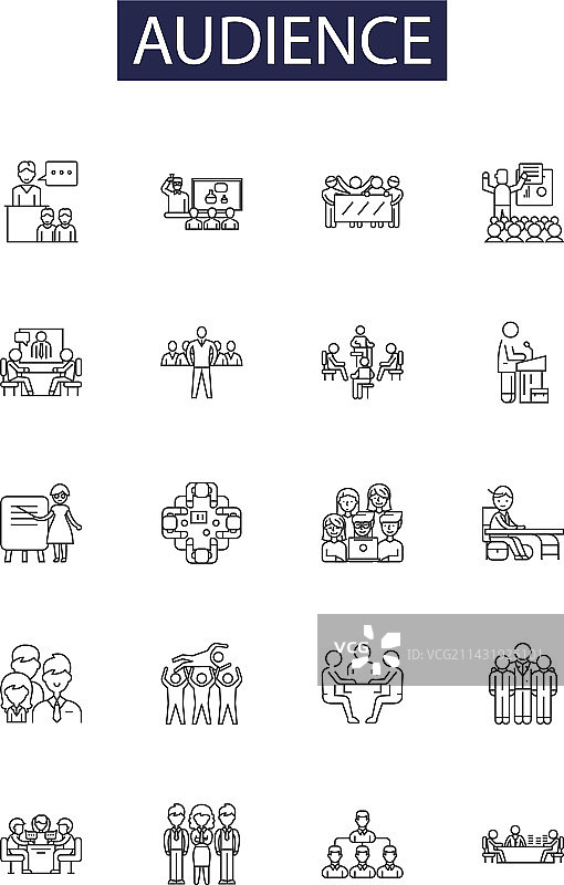 观众视线图标和标志图片素材