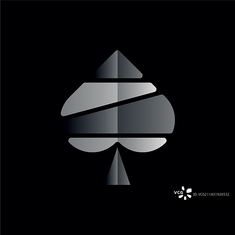 黑桃A几何现代设计图片素材