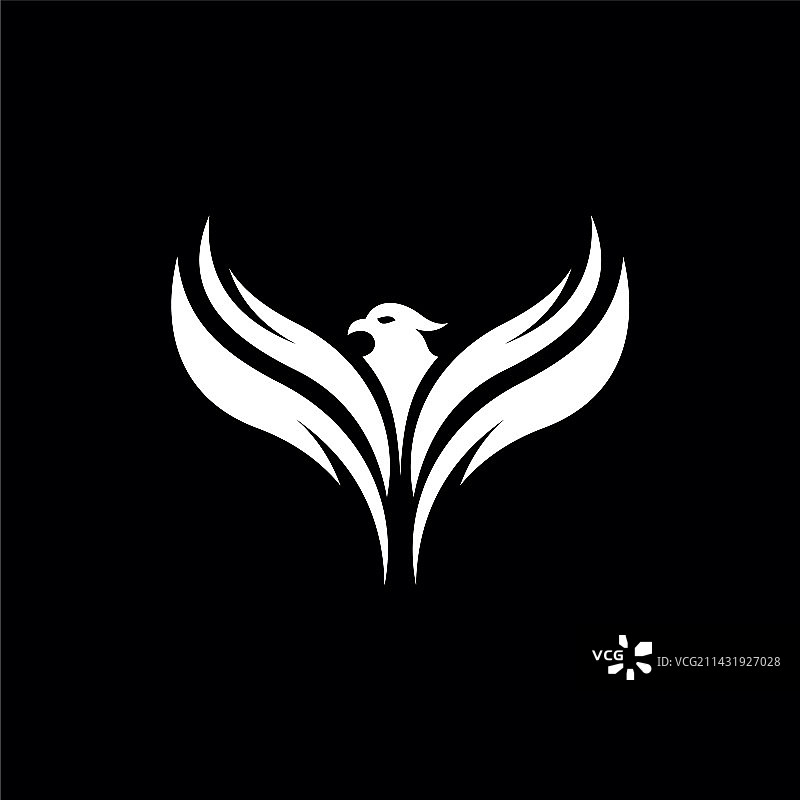 老鹰飞翼现代logo设计图片素材