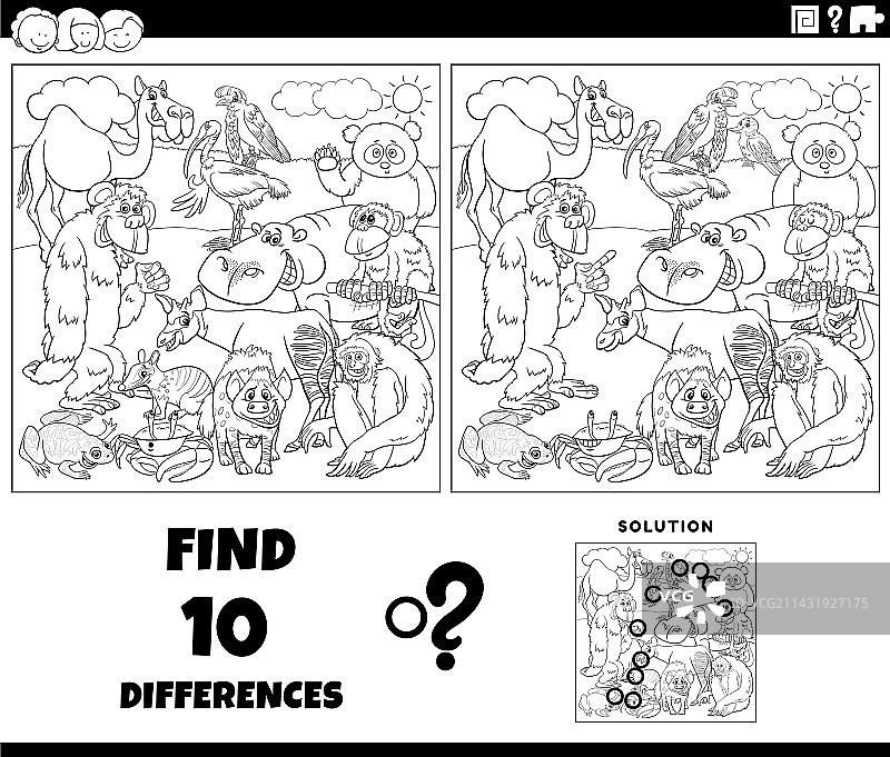 野生动物角色找不同游戏图片素材