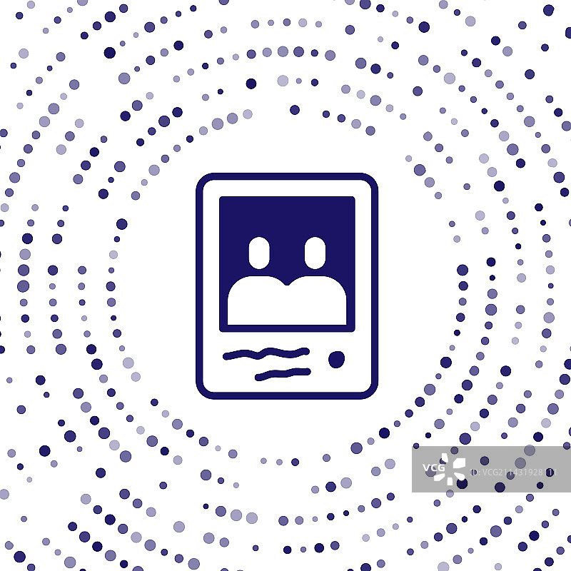 蓝色家庭照片图标，白色背景图片素材