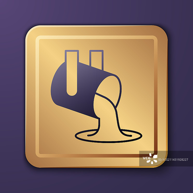 倾倒的紫色熔金图标图片素材