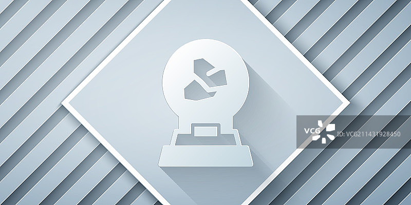 具有各种矿物岩石的剪纸展览图片素材