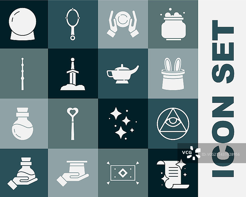 古代魔法书、泥瓦匠与魔术师帽子图片素材