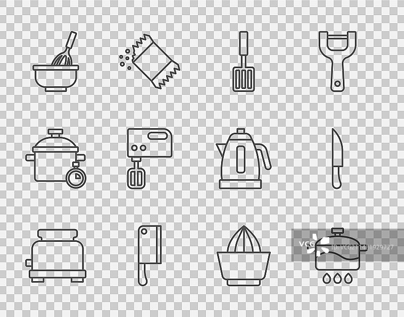 烤面包机、烹饪锅、烧烤铲等图片素材