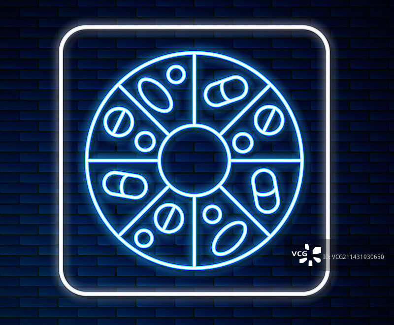 发光的霓虹灯线条维生素胶囊复合体图片素材