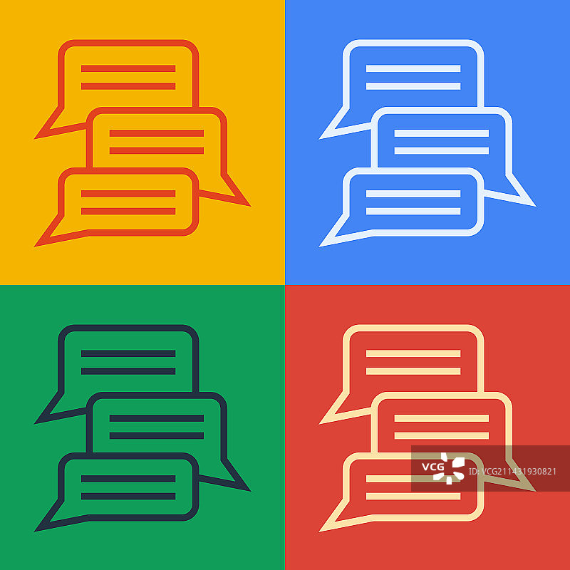 波普艺术风格线条在线心理咨询图片素材