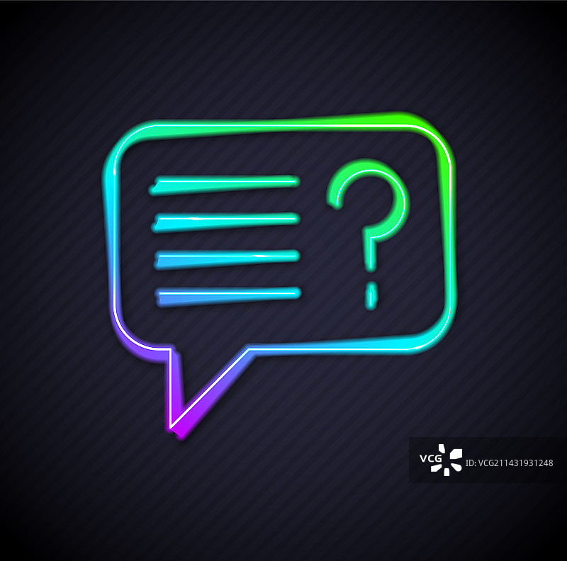 发光霓虹线条未知搜索图标图片素材