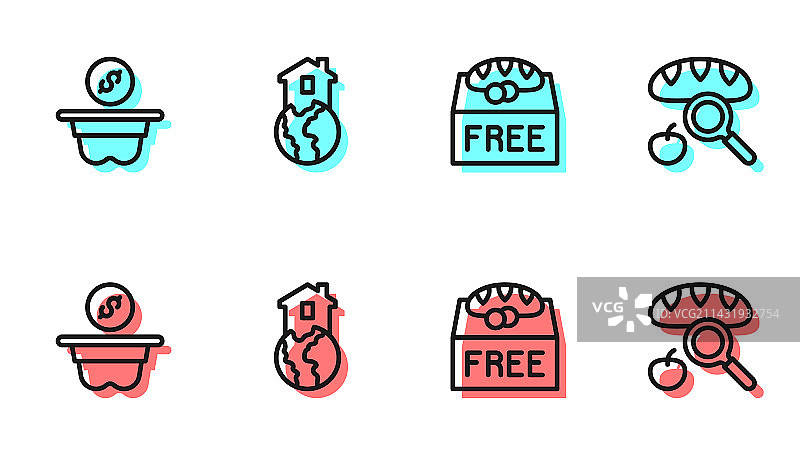 食物、金钱和住所捐赠图片素材