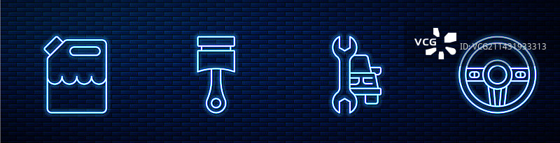 汽车服务汽油罐线条图标图片素材