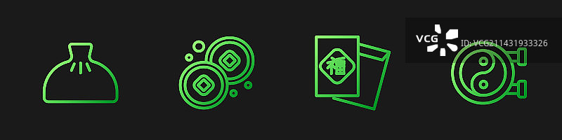 中国新年：饺子和人民币图片素材