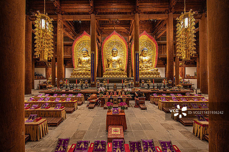 寺庙室内佛像图片素材