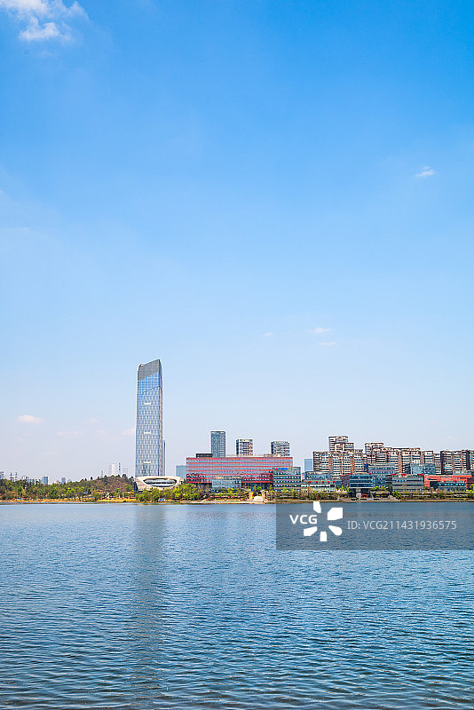 成都天府新区兴隆湖科学城白昼晴天图片素材