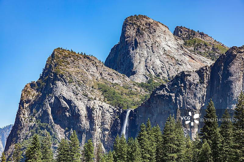 优胜美地国家公园山脉景色图片素材