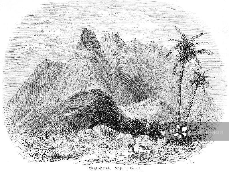 西奈山摩西山风景图片素材