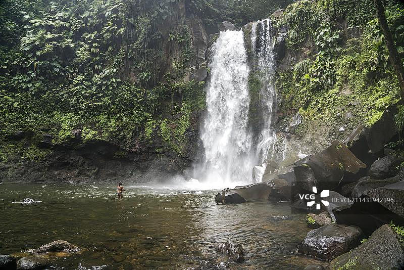 瓜德罗普国家公园的卡贝瀑布，法国图片素材