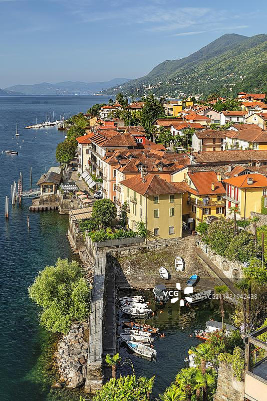 坎内罗里维埃拉，马焦雷湖，皮埃蒙特，意大利，欧洲图片素材