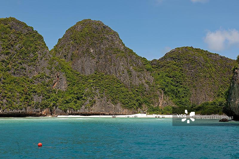 泰国甲米府玛雅湾海滩景色图片素材