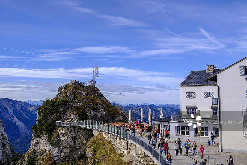 温德尔施泰因峰上的温德尔施泰因豪斯，德国巴伐利亚州上巴伐利亚图片素材