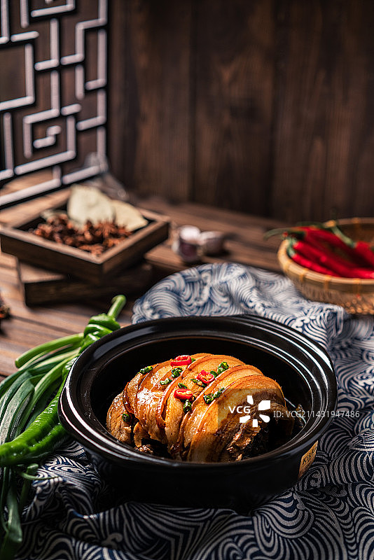 梅菜扣肉拍摄图片素材