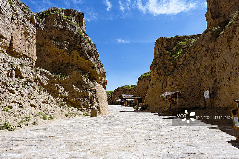 宁夏银川水洞沟景区风景藏兵洞图片素材