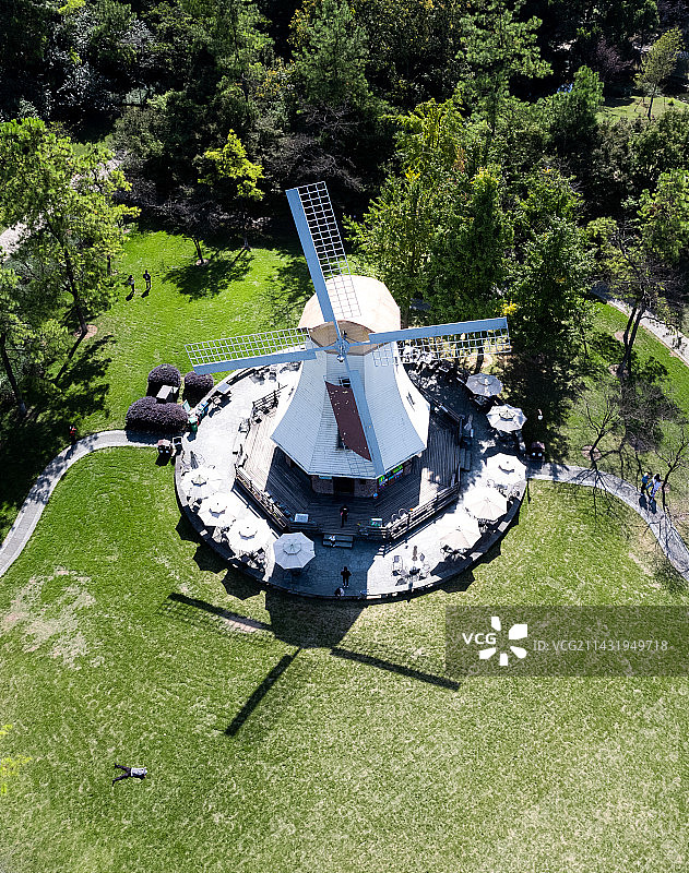 杭州太子湾公园大风车图片素材