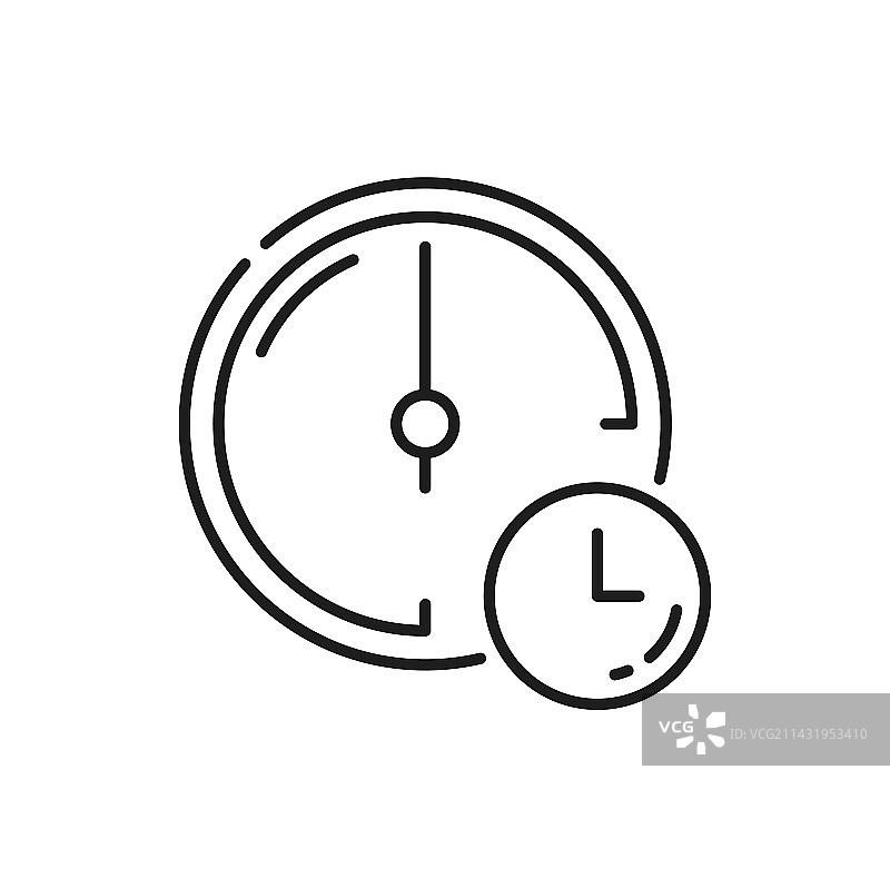 警报秒表时钟定时器轮廓图标图片素材